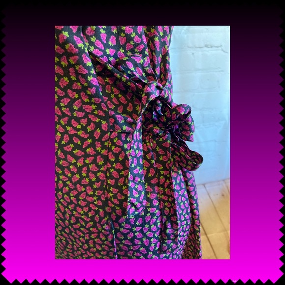 🍒vintage 8 Carole Little 90s Raspberry maxi dress - Picture 13 of 16
